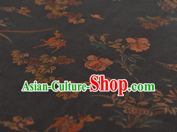 Chinese Cheongsam Cloth Traditional Pattern DIY Satin Fabric Silk Fabric Grey Gambiered Guangdong Gauze