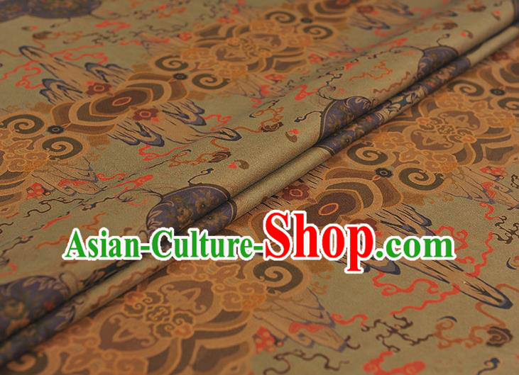 Chinese Cheongsam Silk Cloth Traditional Mountain Pattern DIY Fabric Gambiered Guangdong Gauze