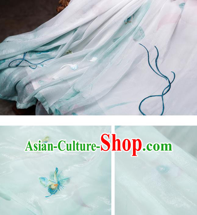 China Ancient Lotus Fairy Hanfu Dress Traditional Tang Dynasty Princess Garment Clothing