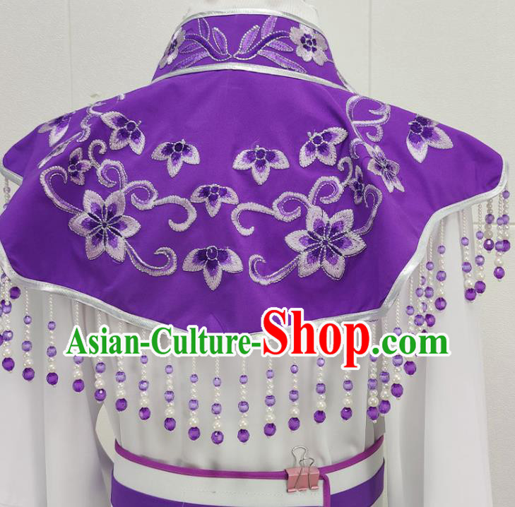 Traditional Chinese Beijing Opera Young Beauty Clothing Peking Opera Hua Tan White Dress Garments