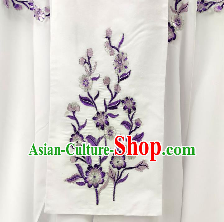 Traditional Chinese Beijing Opera Young Beauty Clothing Peking Opera Hua Tan White Dress Garments