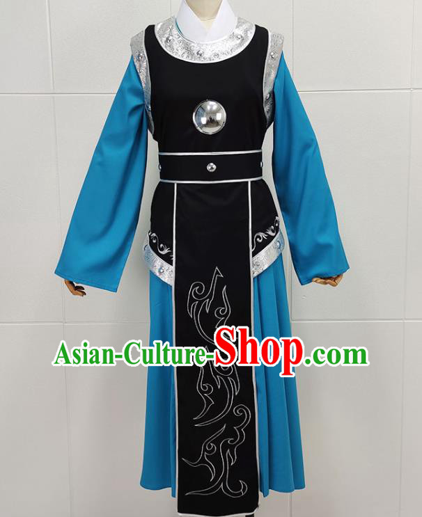 China Peking Opera Wusheng General Garments Traditional Beijing Opera Swordsman Clothing and Helmet