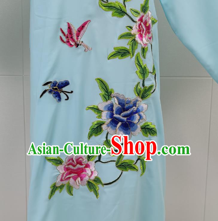 China Peking Opera Young Male Blue Garments Traditional Shaoxing Opera Xiaosheng Scholar Clothing
