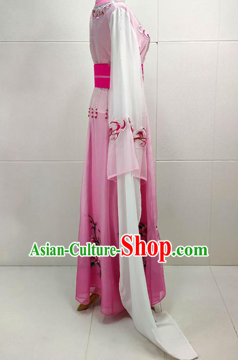 Chinese Beijing Opera Fairy Clothing Traditional Shaoxing Opera Young Beauty Pink Dress Garments