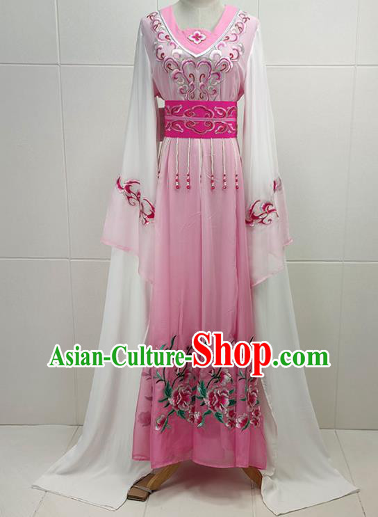 Chinese Beijing Opera Fairy Clothing Traditional Shaoxing Opera Young Beauty Pink Dress Garments