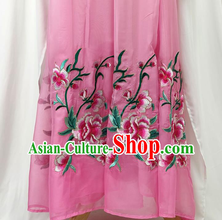 Chinese Beijing Opera Fairy Clothing Traditional Shaoxing Opera Young Beauty Pink Dress Garments