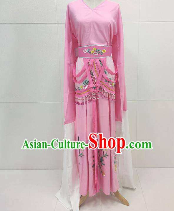 Chinese Traditional Peking Opera Hua Tan Princess Pink Dress Garments Beijing Opera Actress Clothing