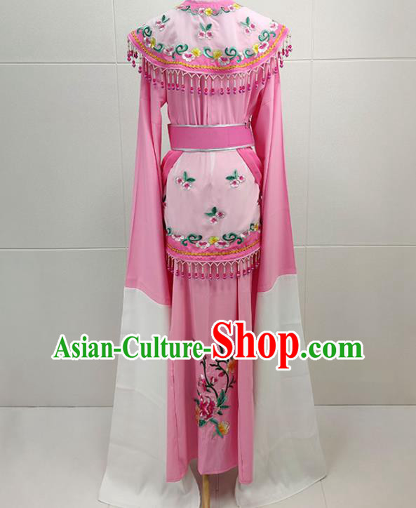 Chinese Traditional Peking Opera Hua Tan Princess Pink Dress Garments Beijing Opera Actress Clothing