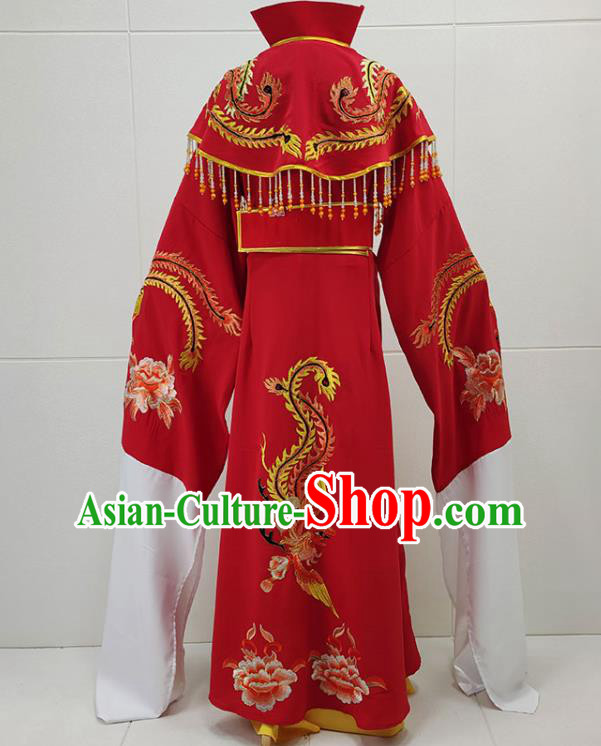 Chinese Beijing Opera Hua Tan Clothing Traditional Shaoxing Opera Empress Red Dress Garments
