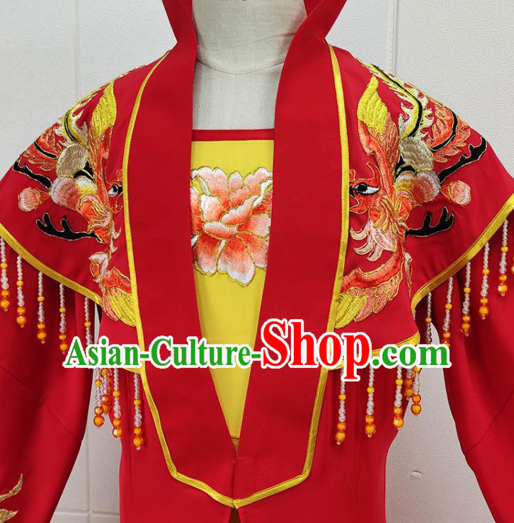 Chinese Beijing Opera Hua Tan Clothing Traditional Shaoxing Opera Empress Red Dress Garments