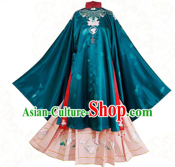 China Ancient Patrician Lady Hanfu Dress Garments Traditional Ming Dynasty Royal Princess Clothing
