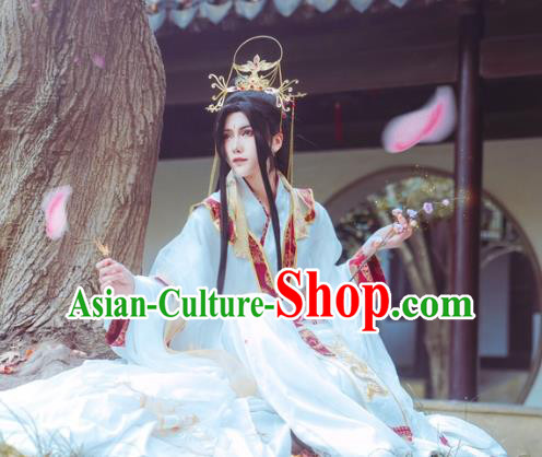 Chinese Ancient Noble Childe Hanfu Clothing Traditional Drama Cosplay Crown Prince Wedding Garment Costume