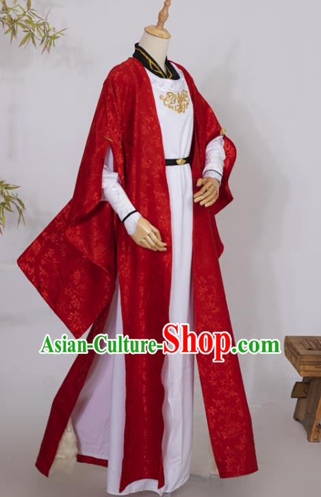 Chinese Ancient Swordsman Hanfu Clothing Traditional Cosplay Tang Dynasty Prince Garment Costumes
