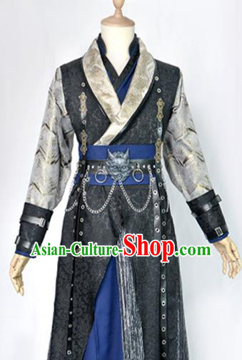 Chinese Ancient Chivalrous Knight Hanfu Clothing Drama Cosplay Swordsman Garment Costumes