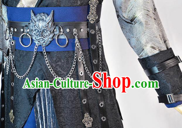 Chinese Ancient Chivalrous Knight Hanfu Clothing Drama Cosplay Swordsman Garment Costumes