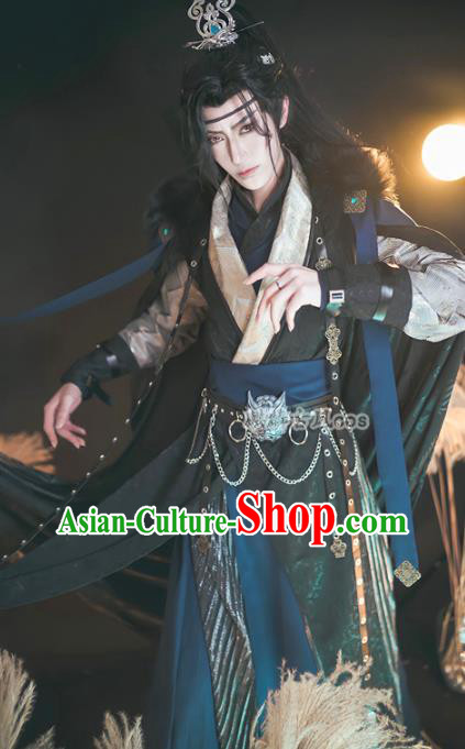 Chinese Ancient Chivalrous Knight Hanfu Clothing Drama Cosplay Swordsman Garment Costumes