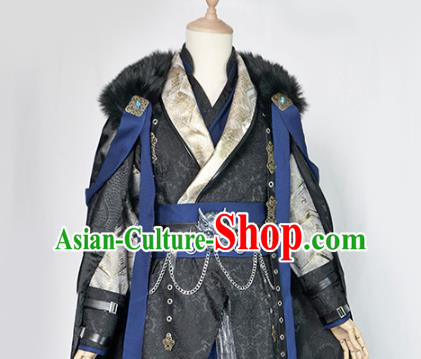 Chinese Ancient Chivalrous Knight Hanfu Clothing Drama Cosplay Swordsman Garment Costumes