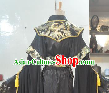 China Traditional Cosplay Tang Dynasty Empress Clothing Ancient Queen Black Hanfu Dress