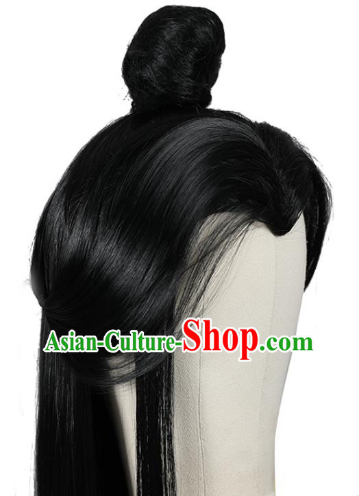 Chinese Cosplay Wigs Ancient Swordsman Wigs Ming Dynasty Young Male Toupee Hairpieces