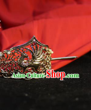 Chinese Ancient Swordsman Headpieces Traditional Tang Dynasty Prince Golden Hair Crown and Hairpin