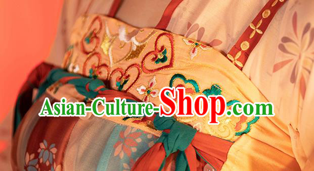 China Ancient Court Beauty Hanfu Dress Garments Tang Dynasty Royal Princess Historical Clothing