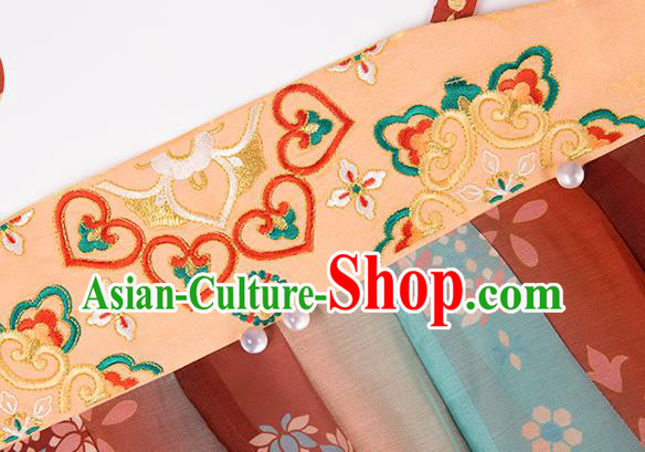 China Ancient Court Beauty Hanfu Dress Garments Tang Dynasty Royal Princess Historical Clothing
