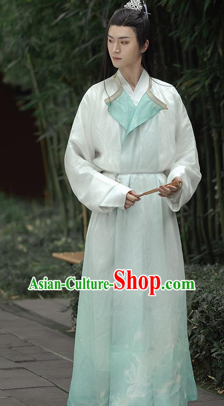 China Tang Dynasty Scholar Historical Clothing Ancient Young Male Prince Hanfu Robe Garment