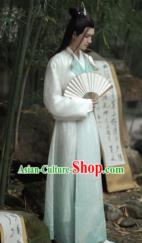 China Tang Dynasty Scholar Historical Clothing Ancient Young Male Prince Hanfu Robe Garment
