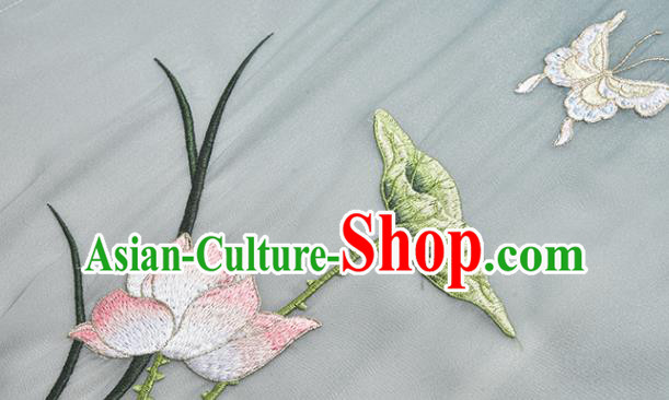 China Song Dynasty Nobility Lady Historical Clothing Ancient Young Woman Embroidered Green Hanfu Dress Garments