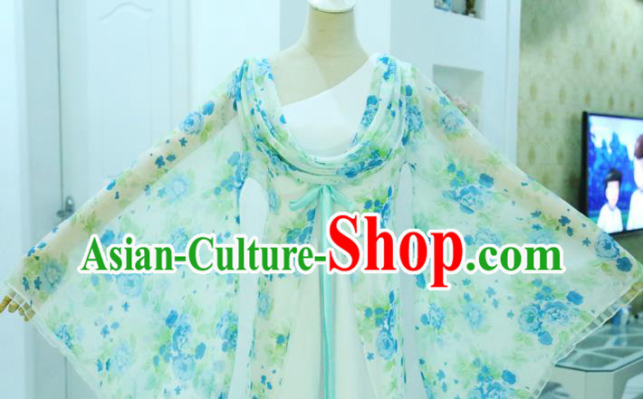 China Ancient Flower Goddess Hanfu Dress Cosplay Princess Garments Traditional Drama Seven Fairy Clothing