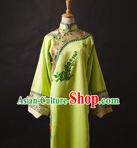 China Ancient Machu Princess Green Qipao Dress Cosplay Qing Dynasty Imperial Consort Garments Traditional Drama Empresses in the Palace Clothing