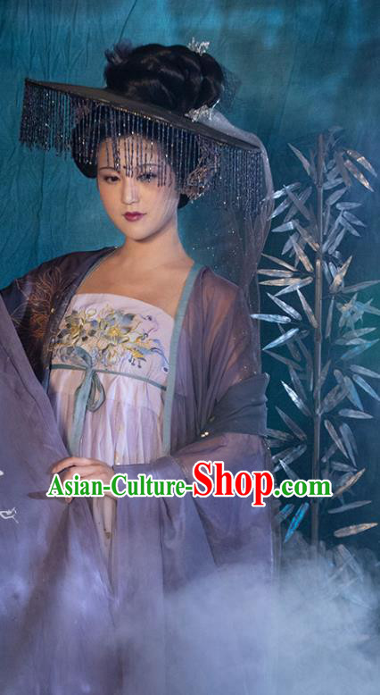 China Ancient Imperial Concubine Hanfu Dress Tang Dynasty Consort Yang Historical Clothing Traditional Court Beauty Garments