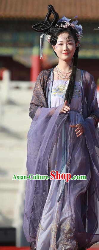China Ancient Imperial Concubine Hanfu Dress Tang Dynasty Consort Yang Historical Clothing Traditional Court Beauty Garments