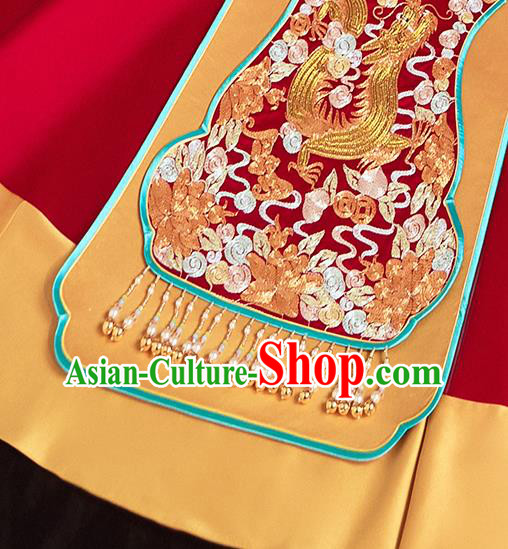 China Traditional Wedding Garment Costumes Classical Xiuhe Suits Embroidered Bride Red Dress Toast Clothing