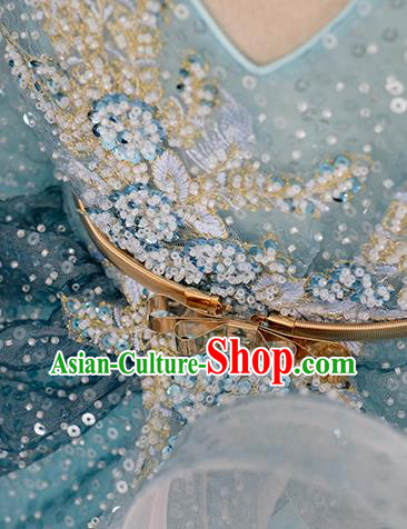Custom Children Piano Recital Bubble Dress Girl Birthday Fashion Flower Princess Full Dress Kid Formal Clothing