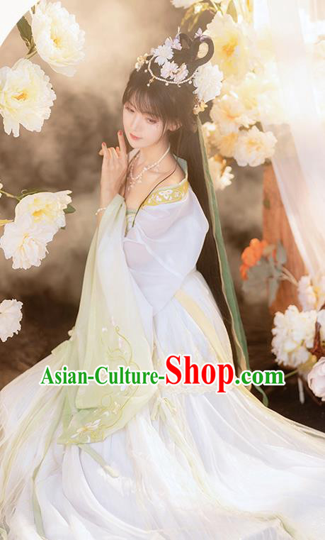 China Traditional Tang Dynasty Palace Beauty Garment Costumes Ancient Fairy Hanfu Dress Clothing