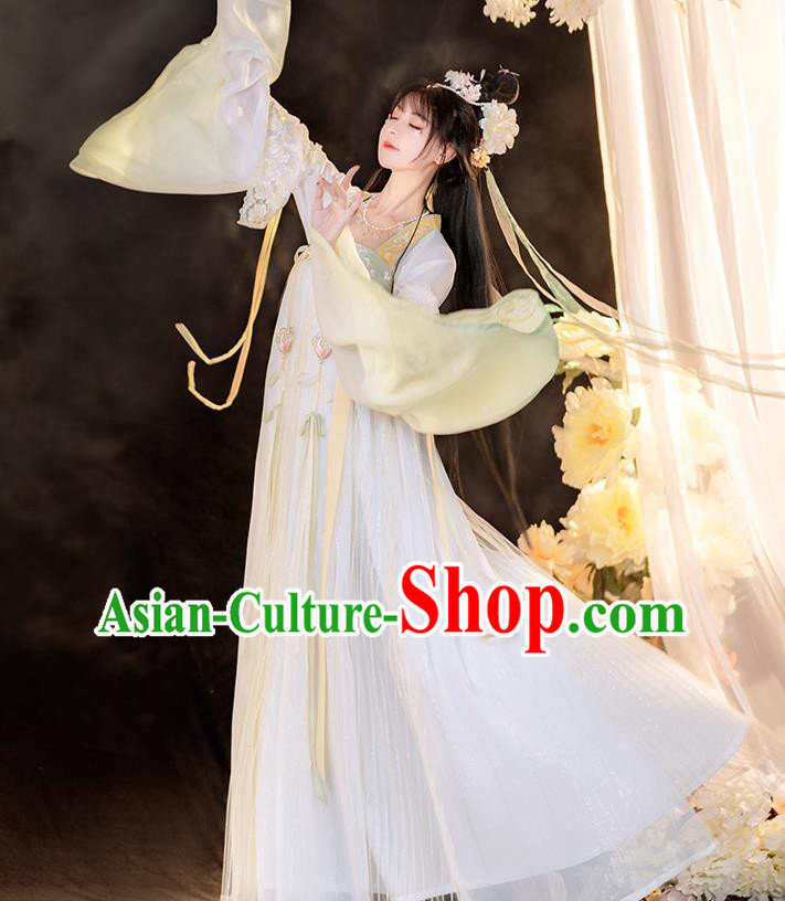 China Traditional Tang Dynasty Palace Beauty Garment Costumes Ancient Fairy Hanfu Dress Clothing