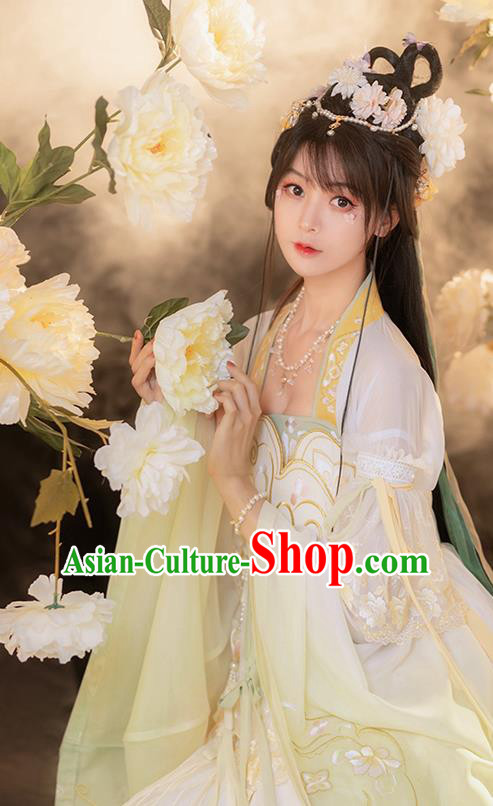 China Traditional Tang Dynasty Palace Beauty Garment Costumes Ancient Fairy Hanfu Dress Clothing