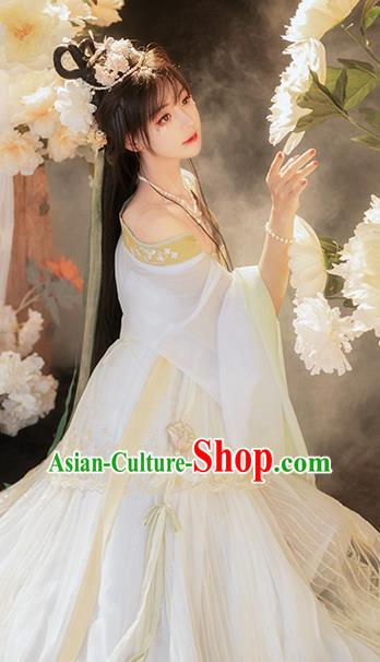 China Traditional Tang Dynasty Palace Beauty Garment Costumes Ancient Fairy Hanfu Dress Clothing