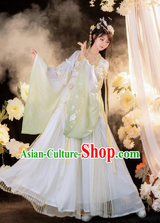 China Traditional Tang Dynasty Palace Beauty Garment Costumes Ancient Fairy Hanfu Dress Clothing