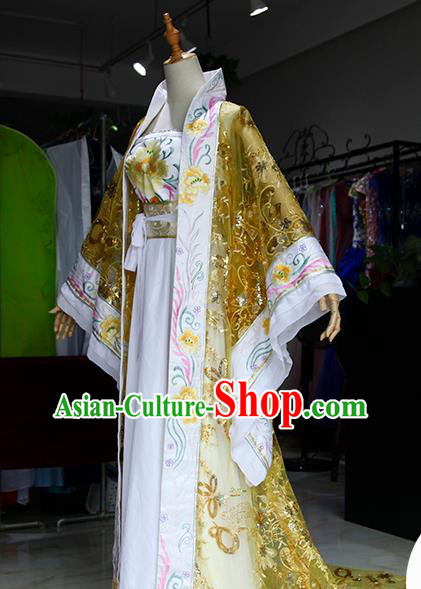 China Ancient Imperial Consort Hanfu Dress Tang Dynasty Princess Garments Traditional Drama Cosplay Goddess Clothing