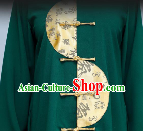 Professional Chinese Tai Chi Training Costumes Kung Fu Uniforms Tai Ji Sword Performance Clothing Martial Arts Green Outfits