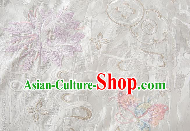 China Ming Dynasty Historical Garment Costumes Ancient Crown Prince White Hanfu Clothing