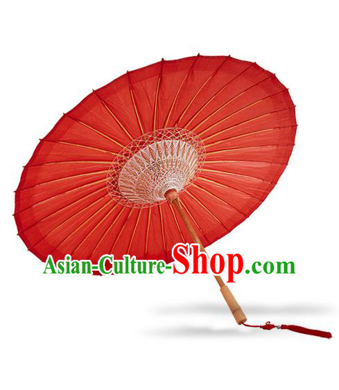 China Handmade Oil Paper Umbrella Traditional Wedding Umbrellas Classical Dance Umbrella Woman Red Paper Umbrella