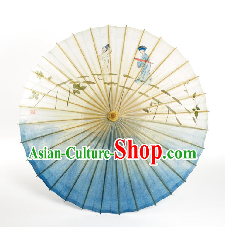 China Traditional Drama Umbrellas Classical Dance Umbrella Paper Umbrella Handmade Madam White Snake Oil Paper Umbrella
