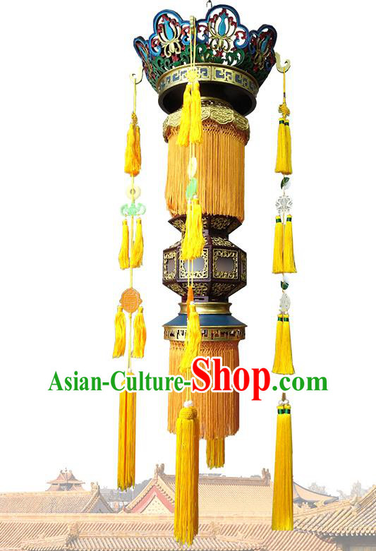 China Handmade Palace Lantern Traditional Court Light Lamp Temple Hanging Lantern Classical Wood Carving Lanterns