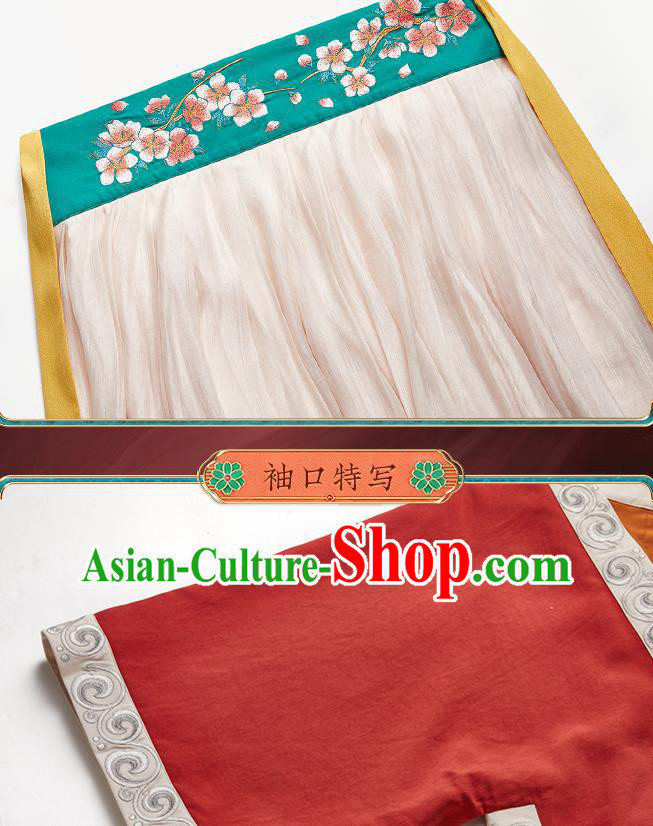 China Ancient Song Dynasty Young Woman Historical Clothing Traditional Hanfu Dress Garment Costumes
