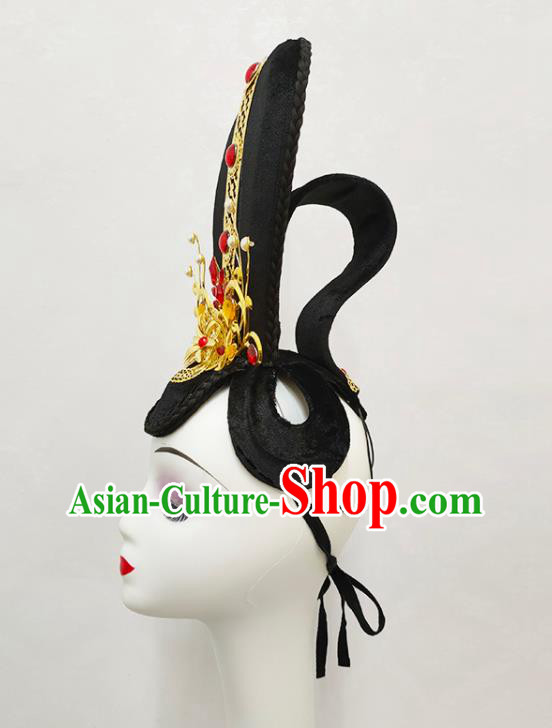 Handmade Chinese Classical Dance Wigs Chignon Hanfu Dance Hair Accessories Court Dance Hairpieces