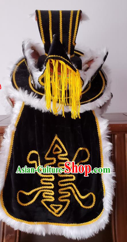 Chinese Beijing Opera Wusheng Hat Ancient General Headdress Peking Opera Warrior Black Helmet