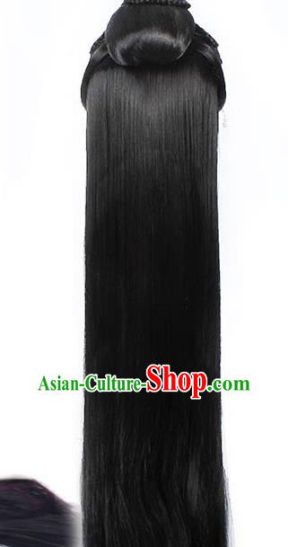Chinese Ancient Court Woman Headdress Han Dynasty Princess Hairpieces Traditional Hanfu Dance Wigs Chignon